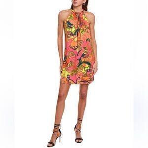 NWT Trina Turk Juju Floral Jersey Halter Mini Dress